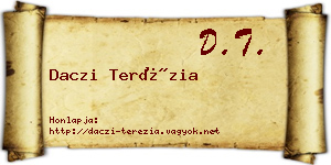 Daczi Terézia névjegykártya