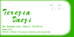terezia daczi business card
